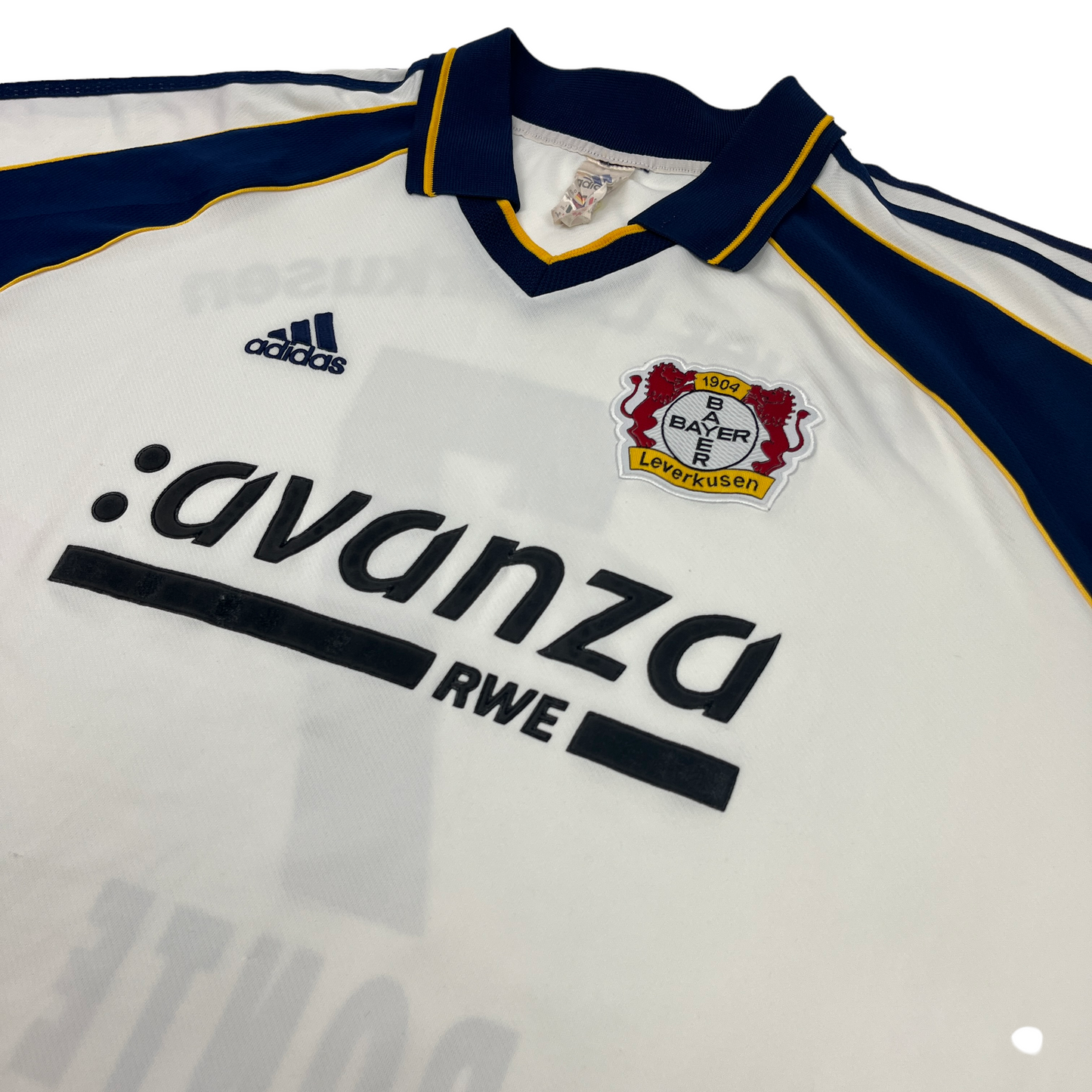 01728 Adidas Bayer 04 Leverkusen Robson Ponte 2000-2001 Away Jersey