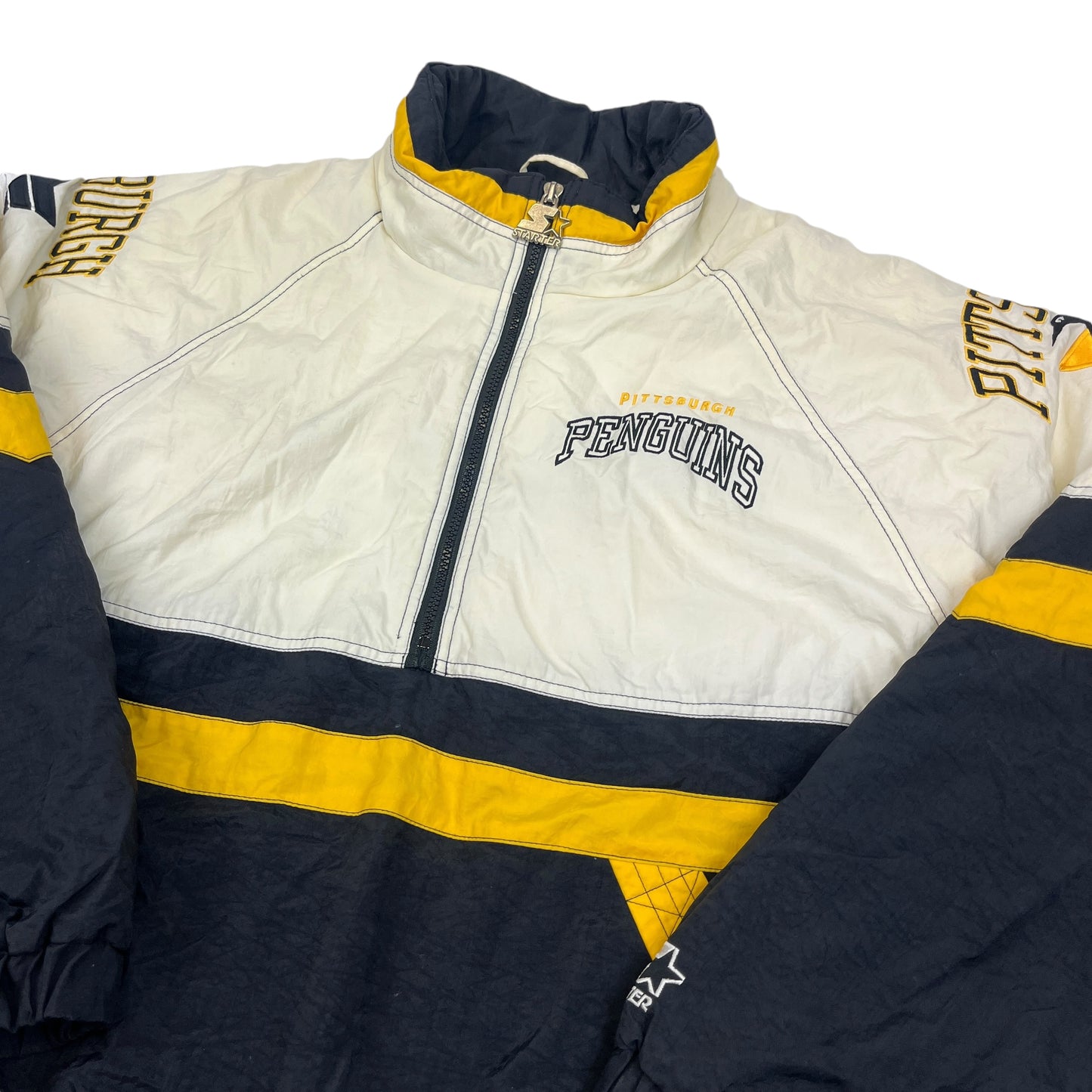 02229 Starter Pittsburgh Peguins 1/4 Zip Jacket