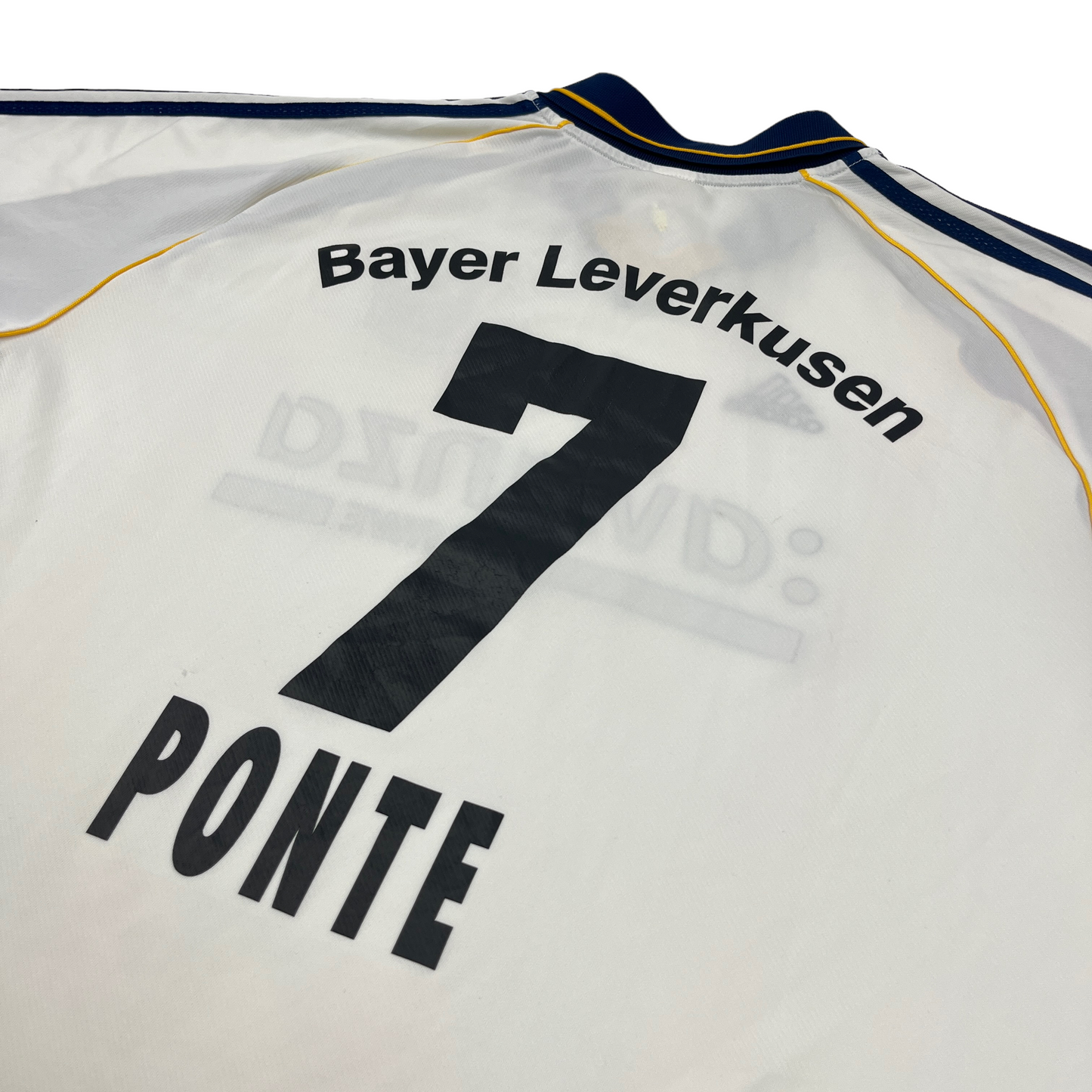 01728 Adidas Bayer 04 Leverkusen Robson Ponte 2000-2001 Away Jersey