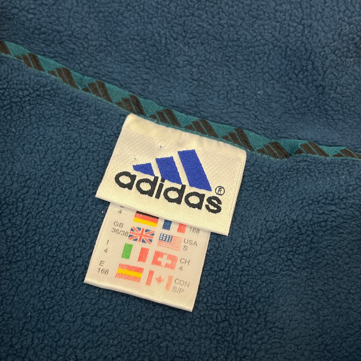 02803 Adidas 90s 1/4 Zip Fleece Lined Jacket