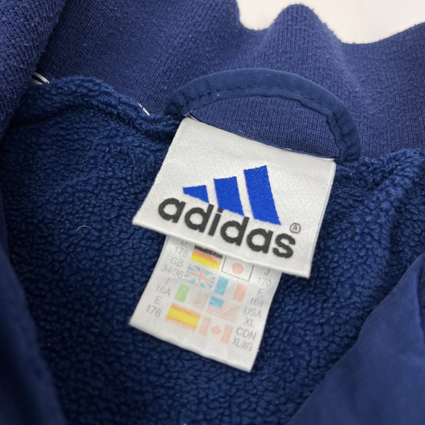 01823 Adidas 90s 1/4 Zip quilted Windbreaker