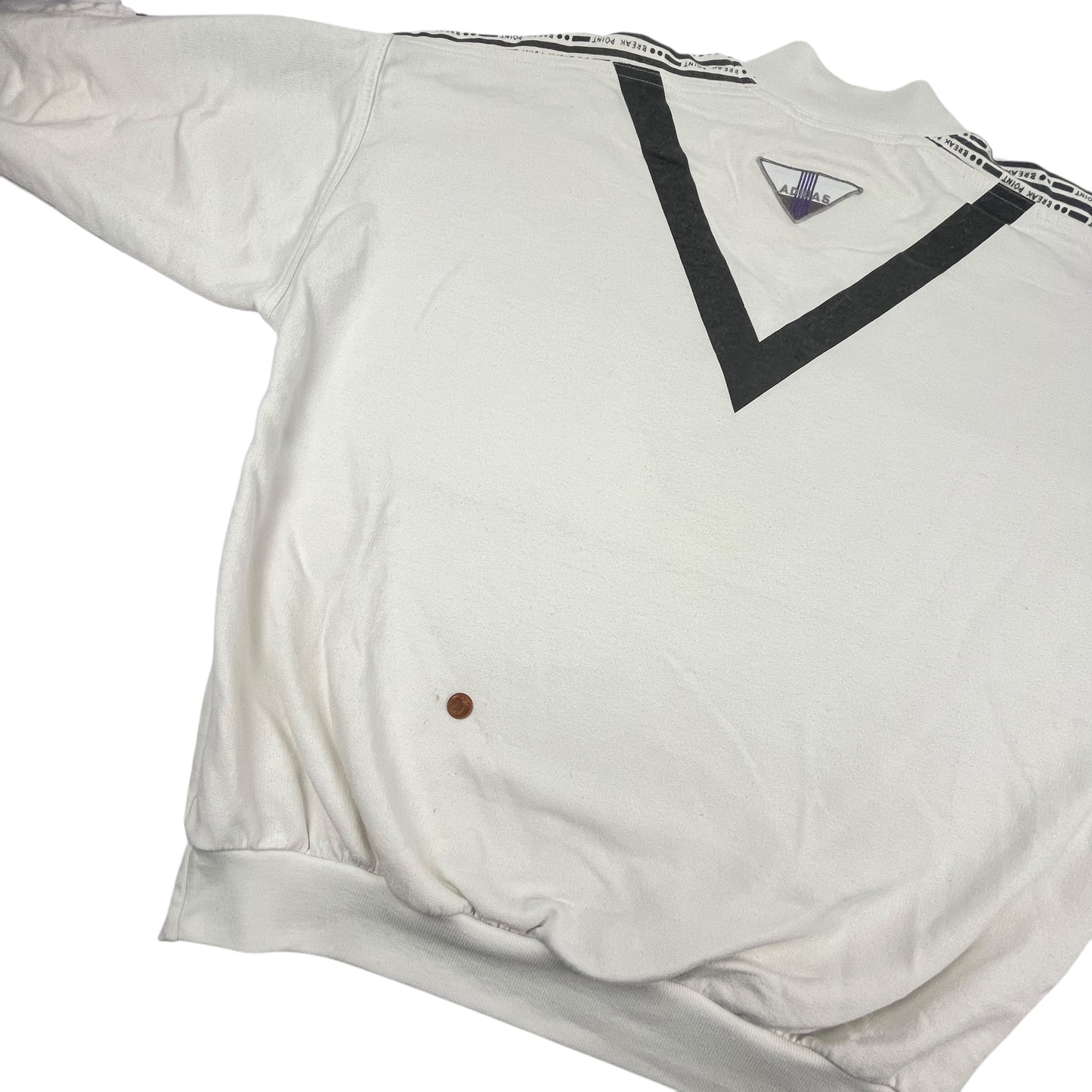 02654 Adidas 90s Break Point Tennis 1/4 Zip Sweater