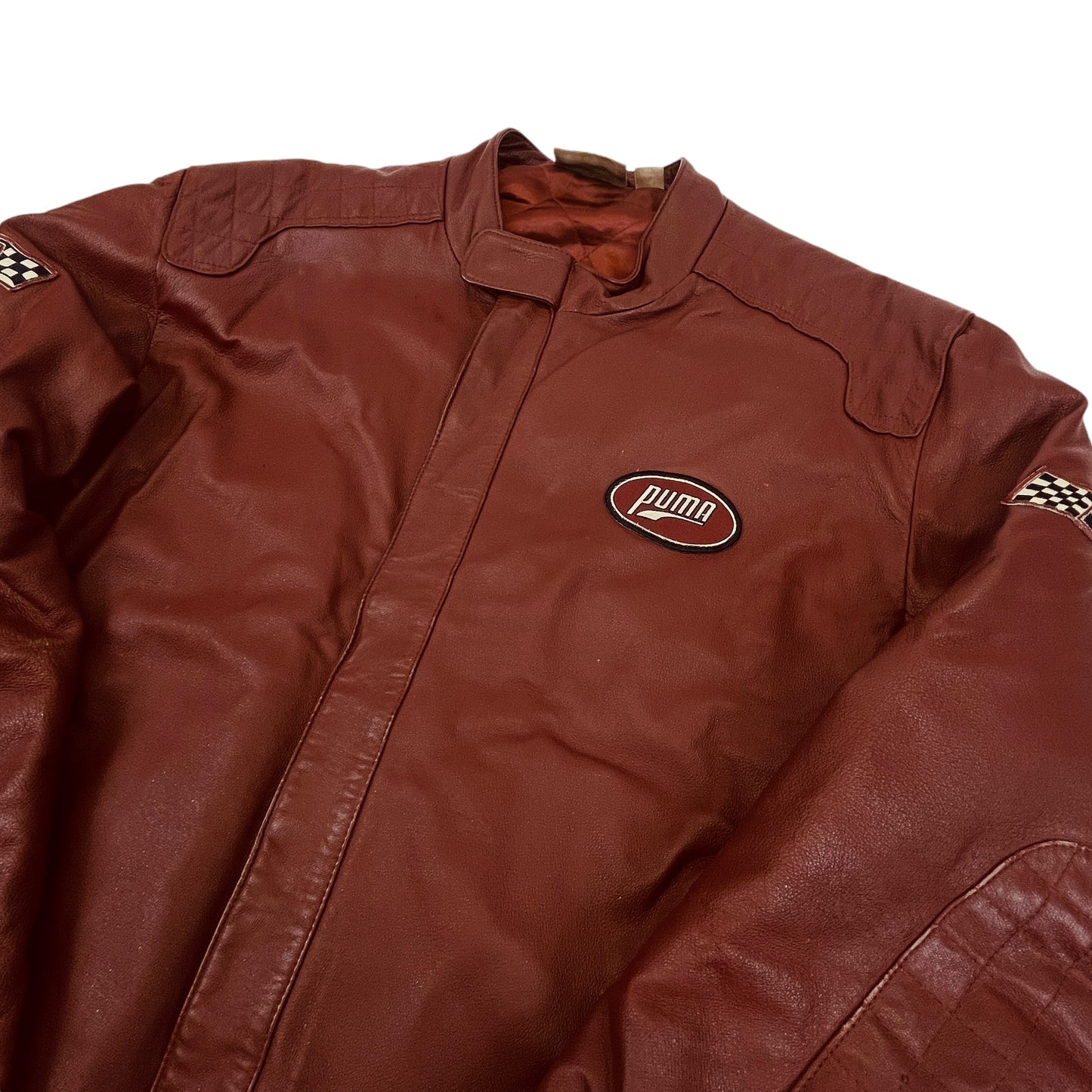 02227 Puma y2k „Racing“ Leather Jacket