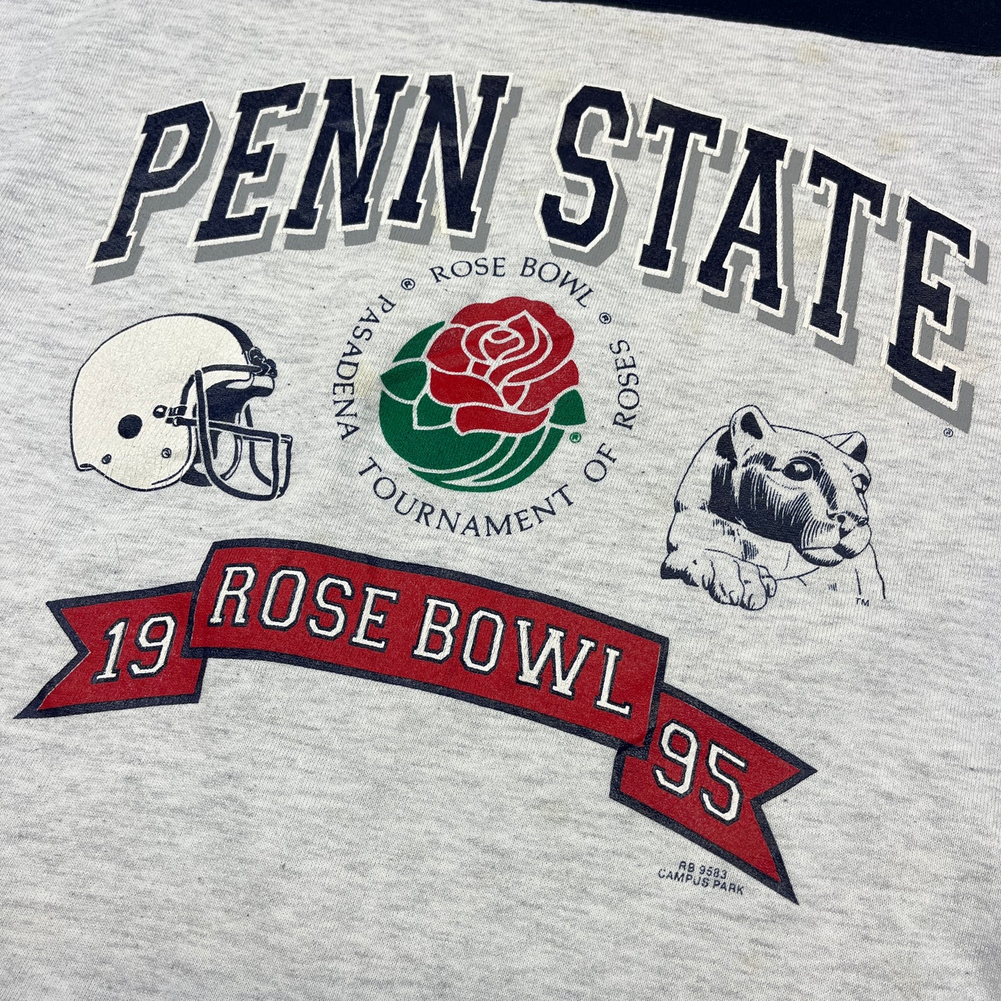 02383 Campus Park Sportswear Penn State „Rose Bowl Pasadena Tournament Of Roses 1995“ Sweater