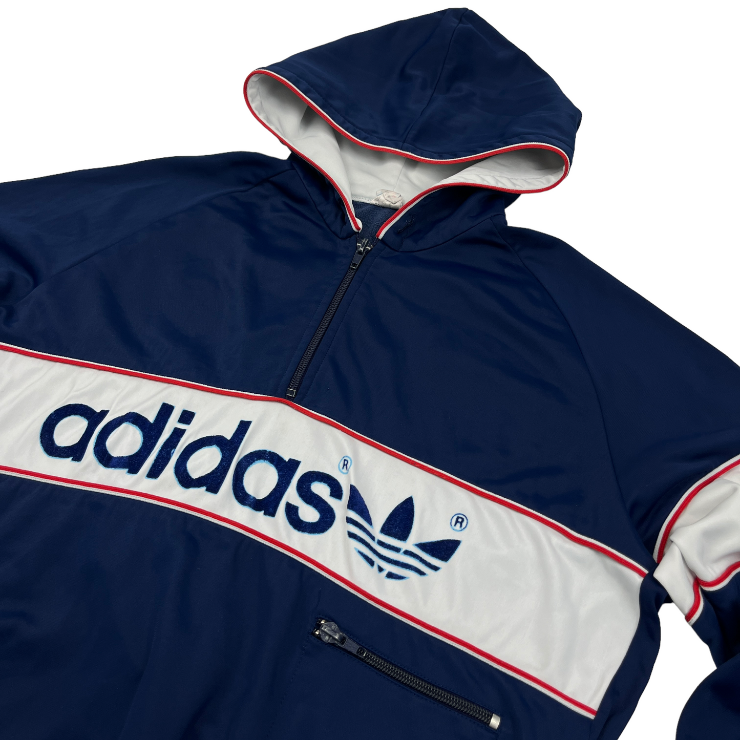 01543 Adidas 80s 1/4 Zip Hoodie
