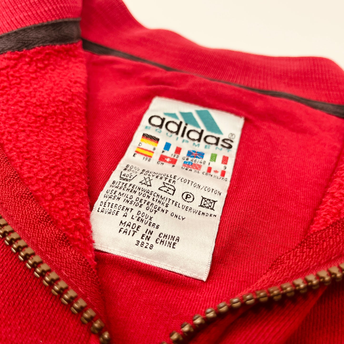 0795 Adidas Vintage Equipment 1/4 ZIP Sweater