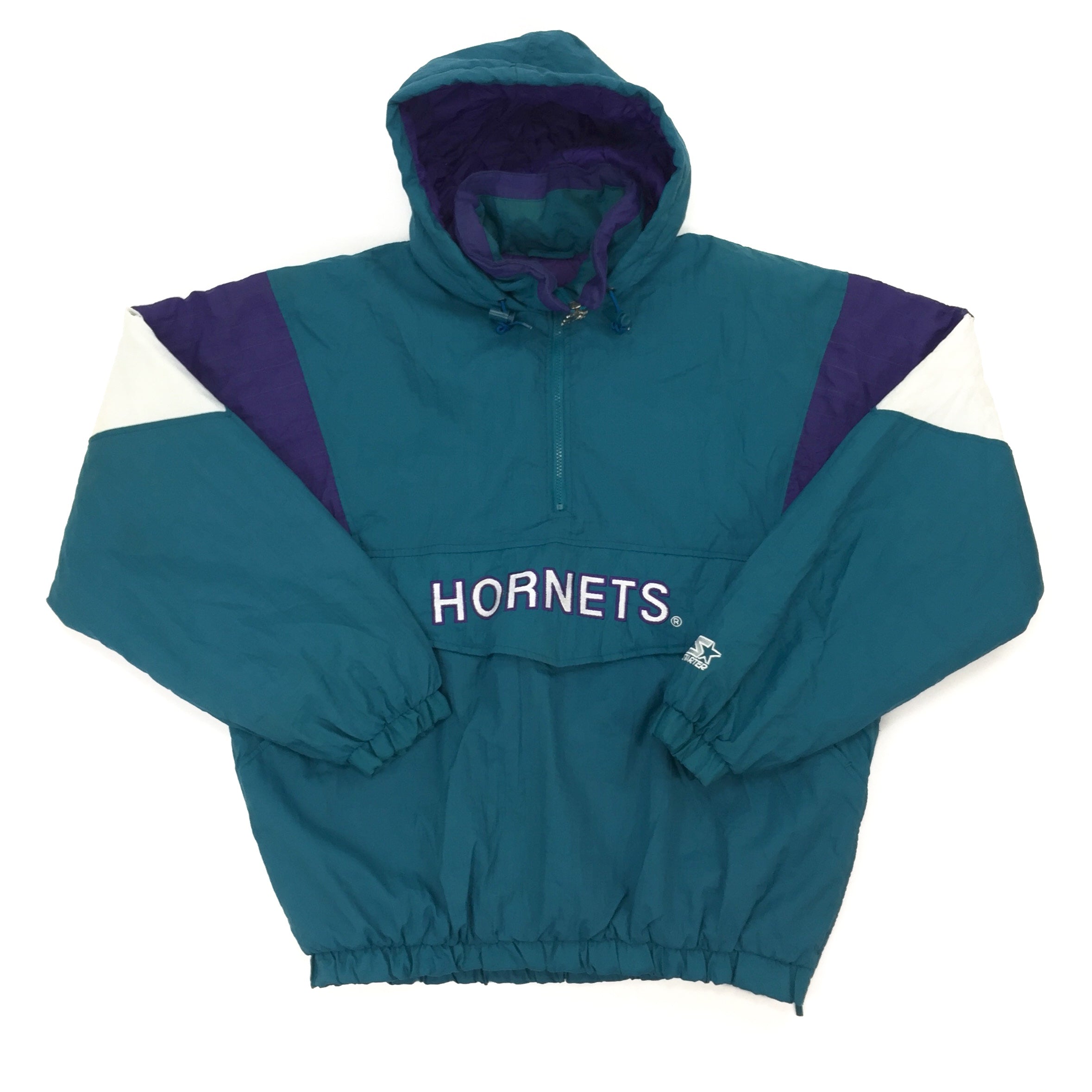 0575 Starter Vintage 90s Charlotte Hornets Basketball Coach Jacket