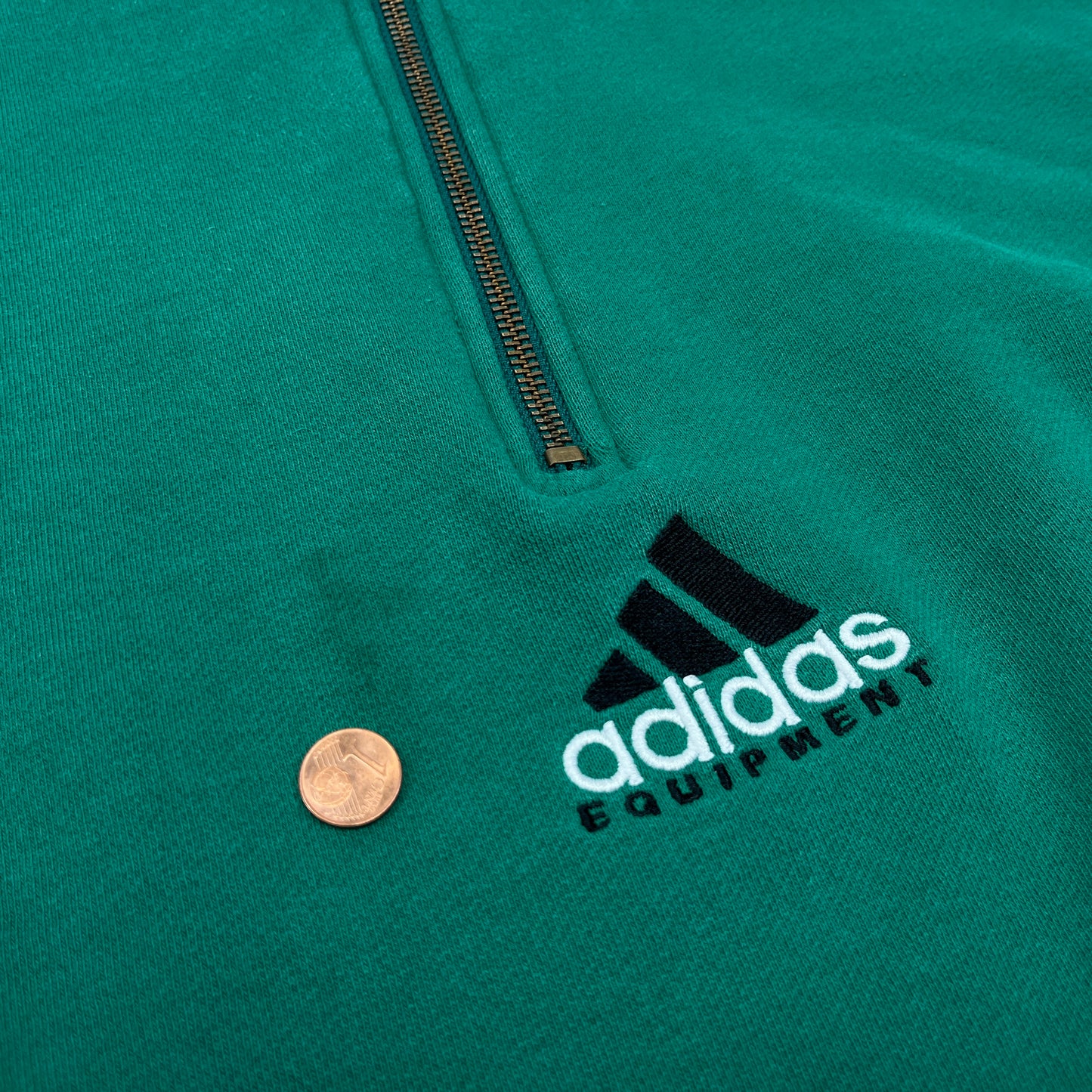 01048 Adidas Vintage Equipment 1/4 Zip Sweater