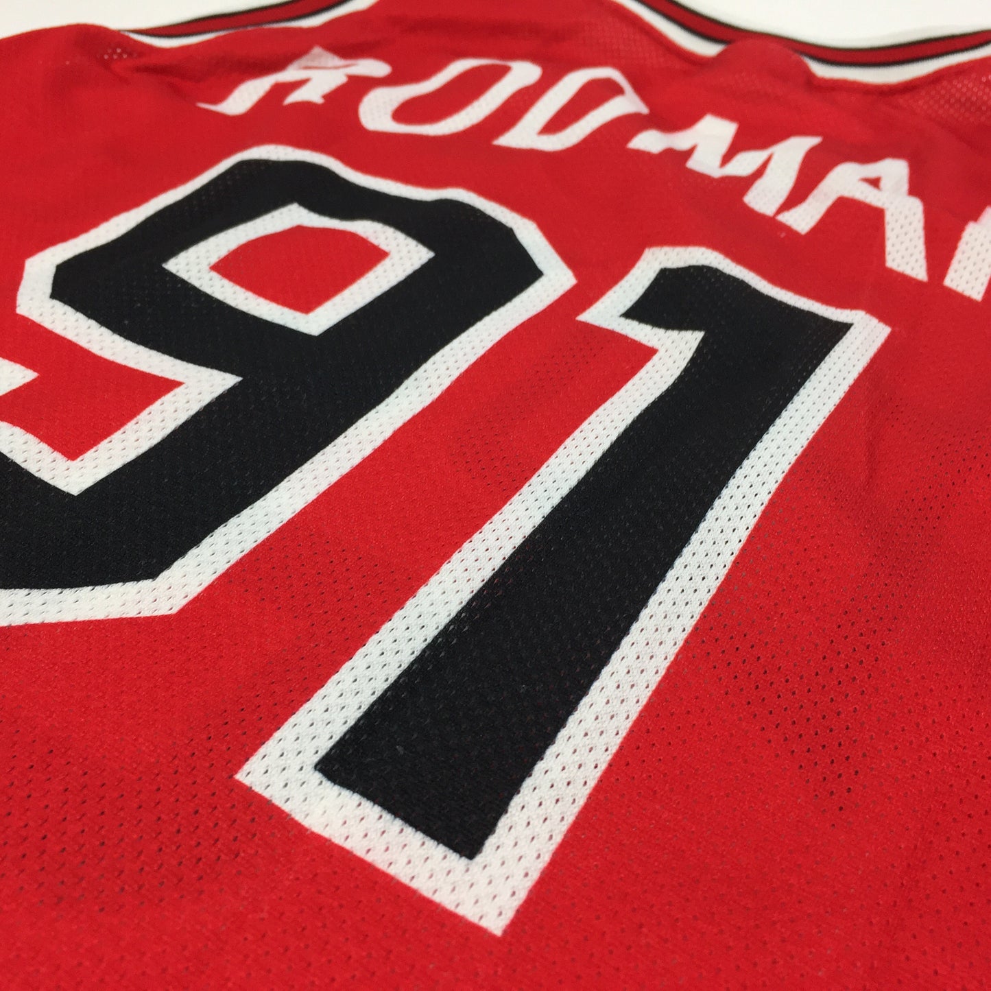 0258 Champion Vintage Chicago Bulls Rodman Jersey