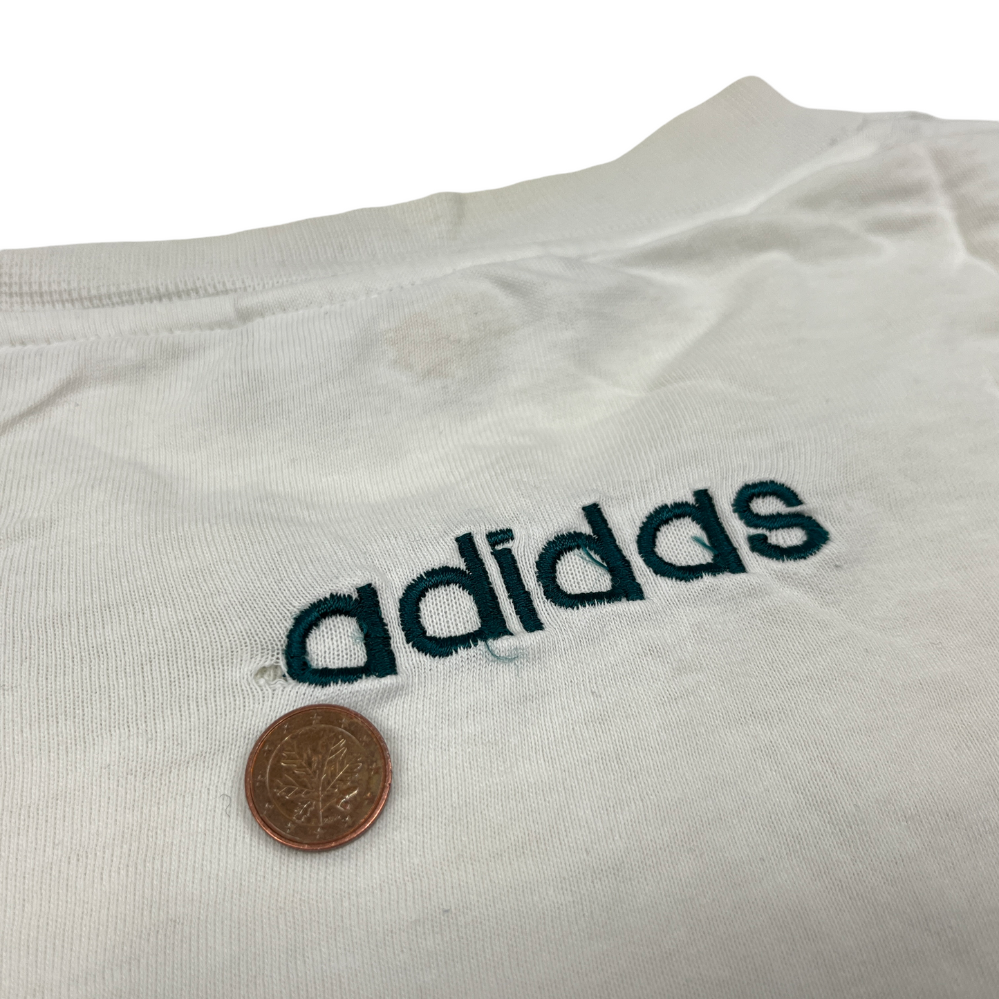 0847 Adidas Vintage 80s „free climbing“ Tshirt