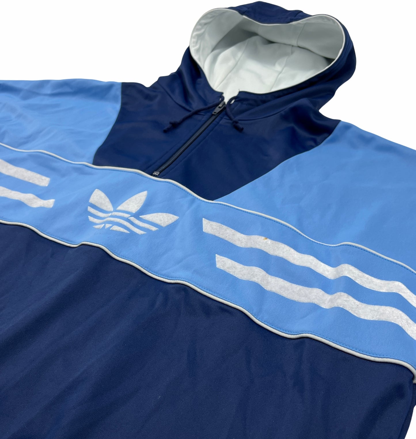 0697 Adidas Vintage 80s Logo 1/4 Zip Hoodie