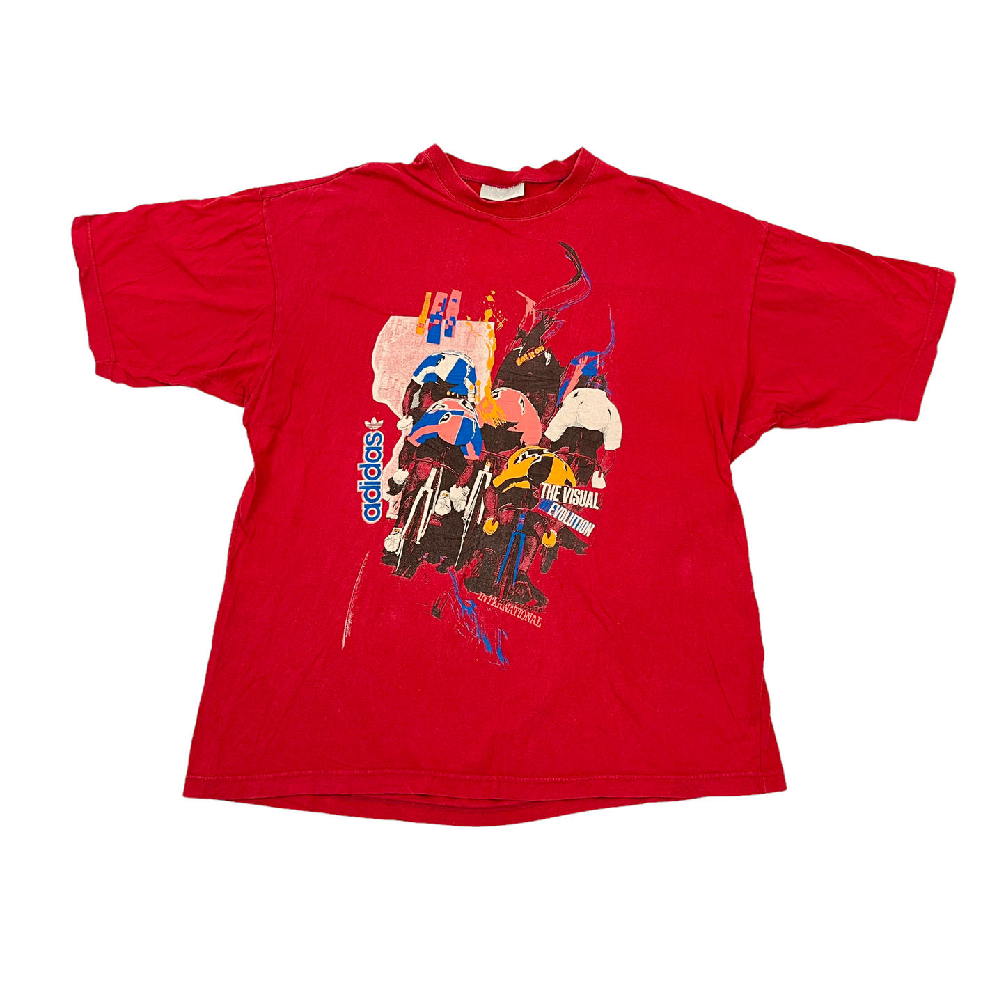 0840 Adidas Vintage 80s „Cycling“ Tshirt