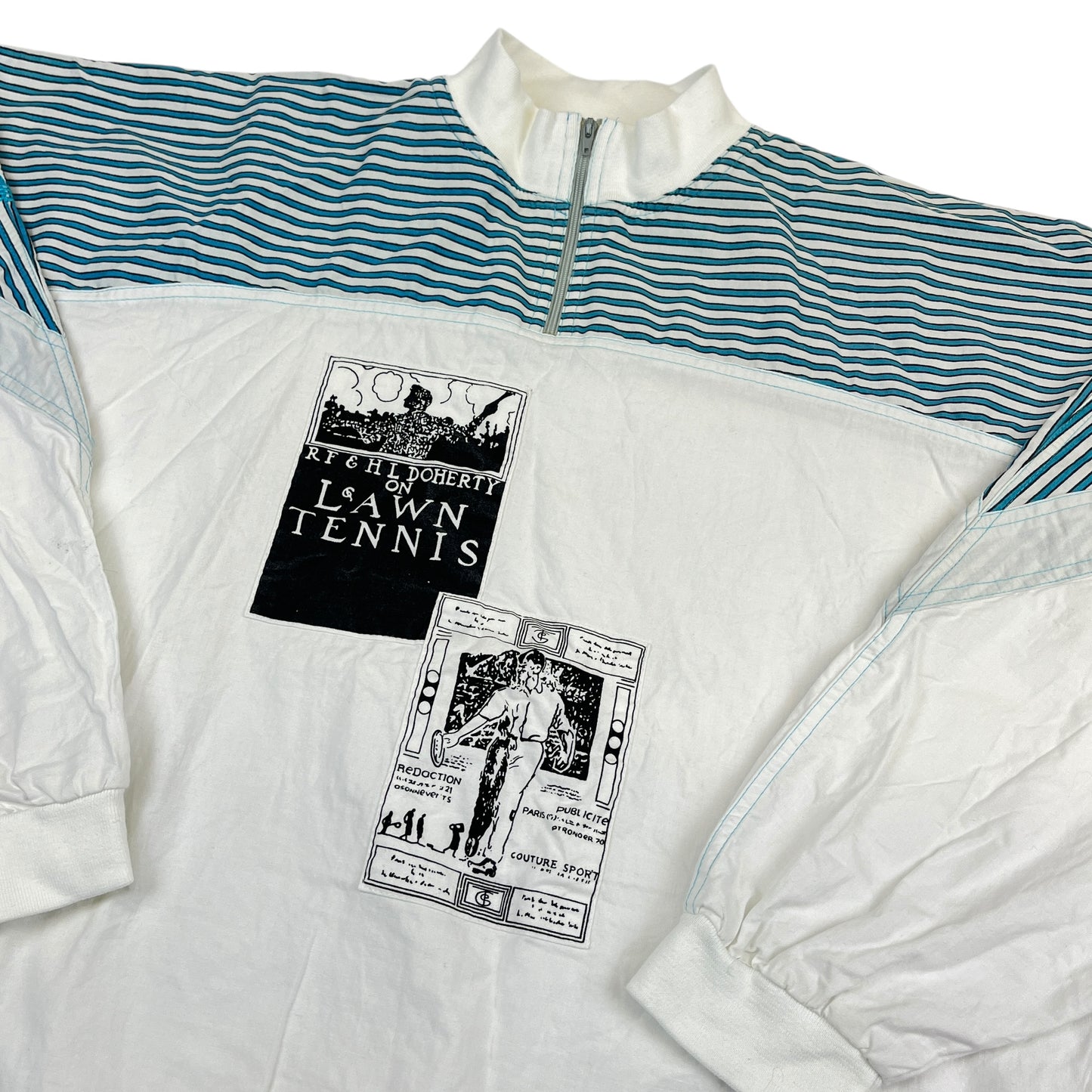 02609 Adidas 80s Tennis 1/4 Zip Sweater