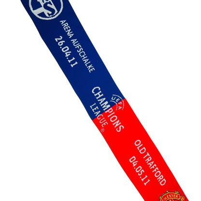 Offical Schalke 04 vs Manchester United 2011 Champions League Fan Scarf