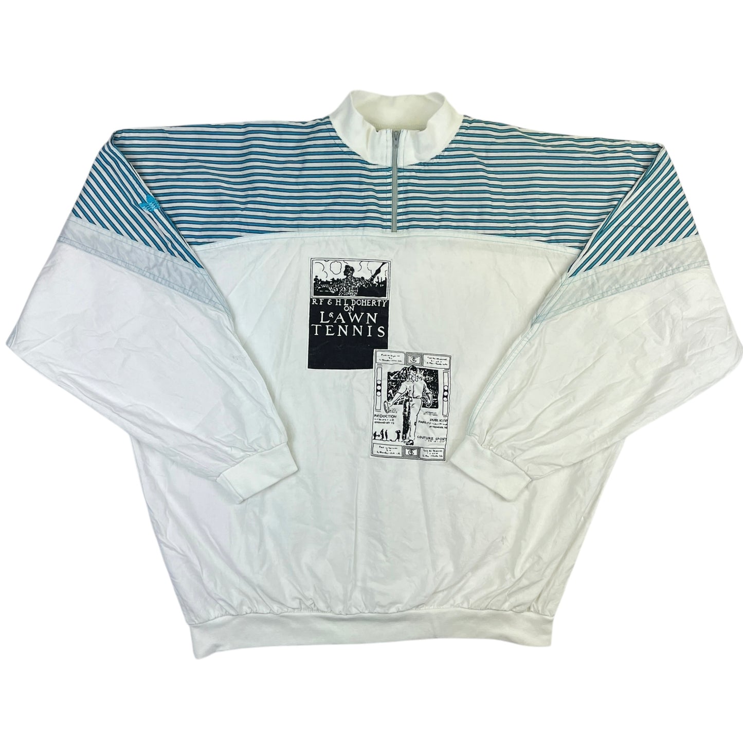 02609 Adidas 80s Tennis 1/4 Zip Sweater