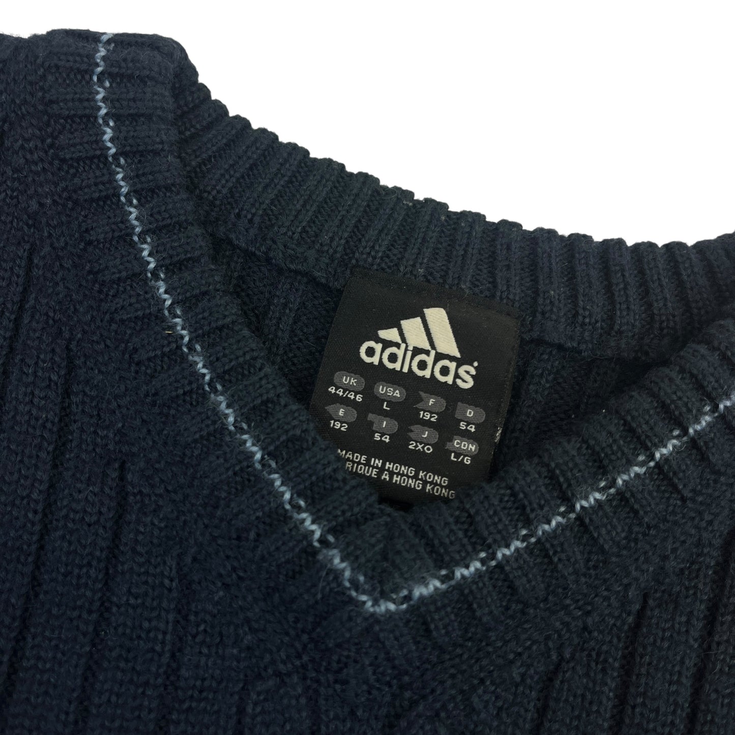 Adidas 2000s V-Neck Knitted Sweater