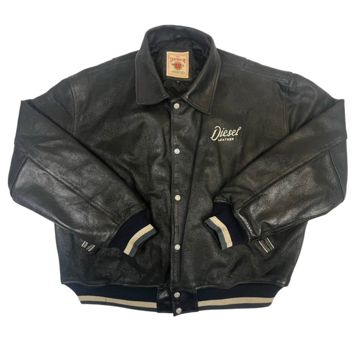 DIESEL 90s LEATHER College Jacket
