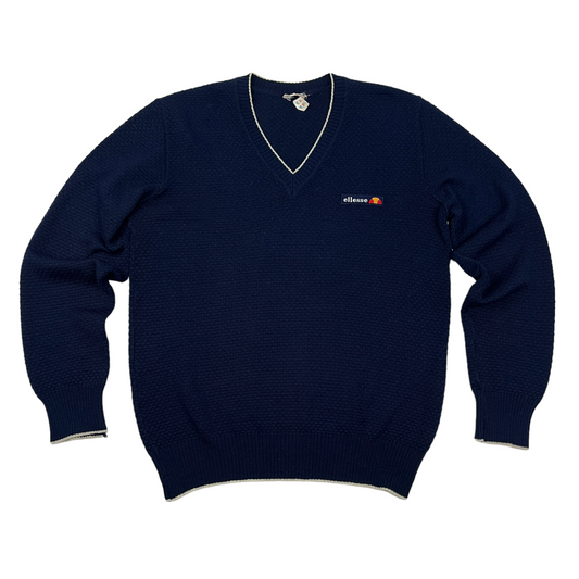 01839 Ellesse 80s Tennis V-Neck Sweater