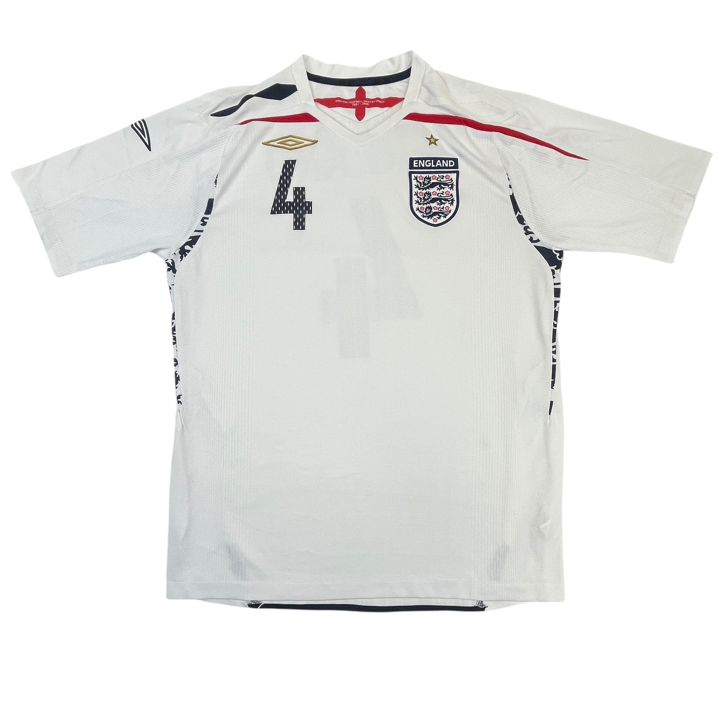 Umbro England National Team Steve Gerrard 2007-2009 Home Jersey