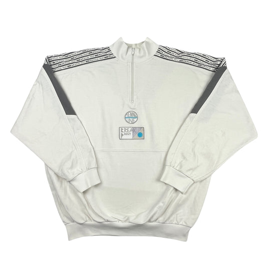 02654 Adidas 90s Break Point Tennis 1/4 Zip Sweater