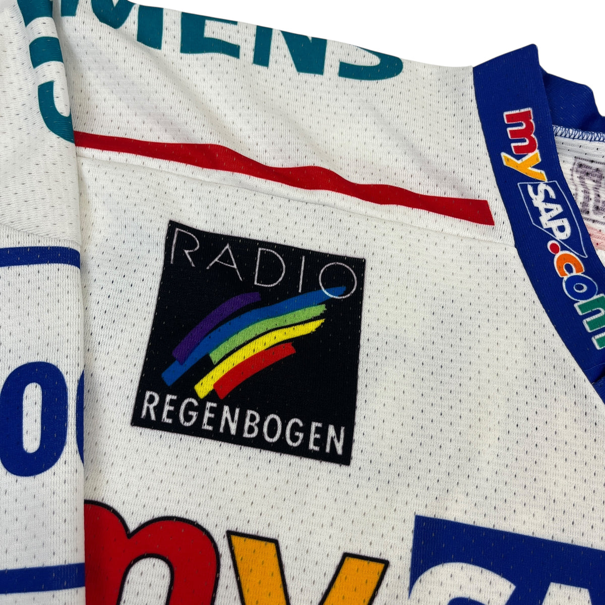 EWALD ADLER MANNHEIM Mike Rosati „team signed“ 2001/02 Icehockey Jersey.