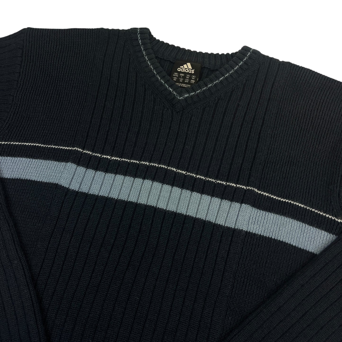 Adidas 2000s V-Neck Knitted Sweater