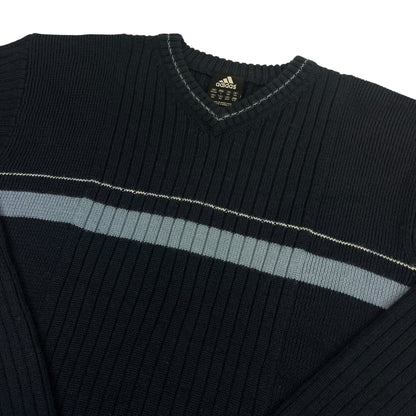 Adidas 2000s V-Neck Knitted Sweater