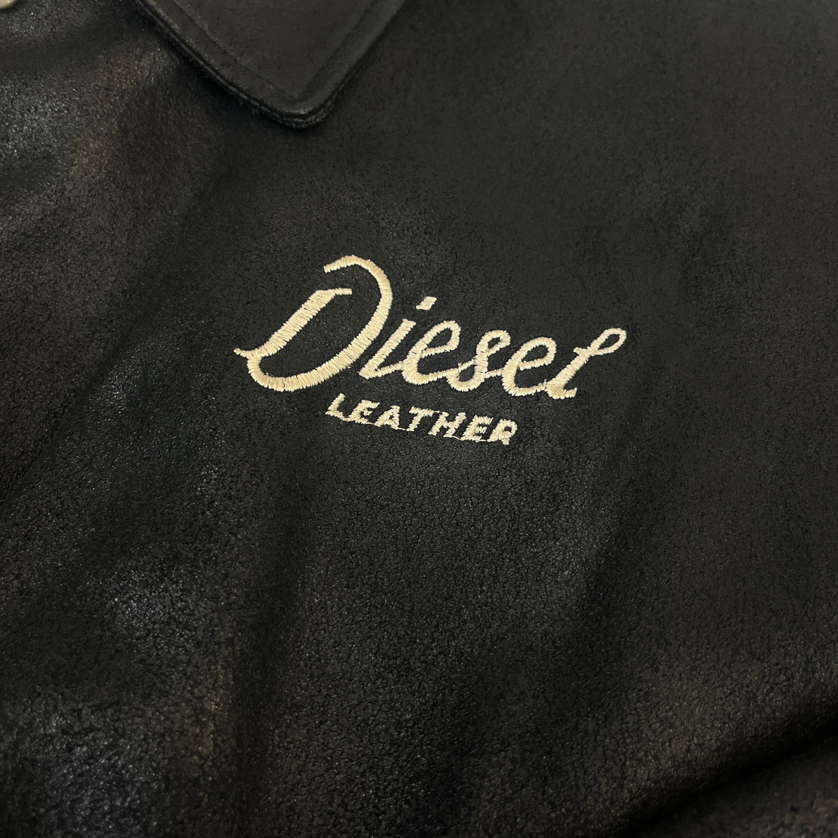 DIESEL 90s LEATHER College Jacket