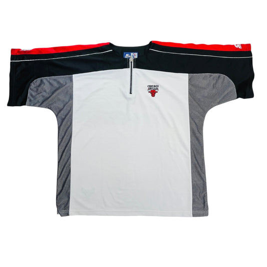 STARTER Chicago Bulls 90s Warmup 1/4 Zip Jersey