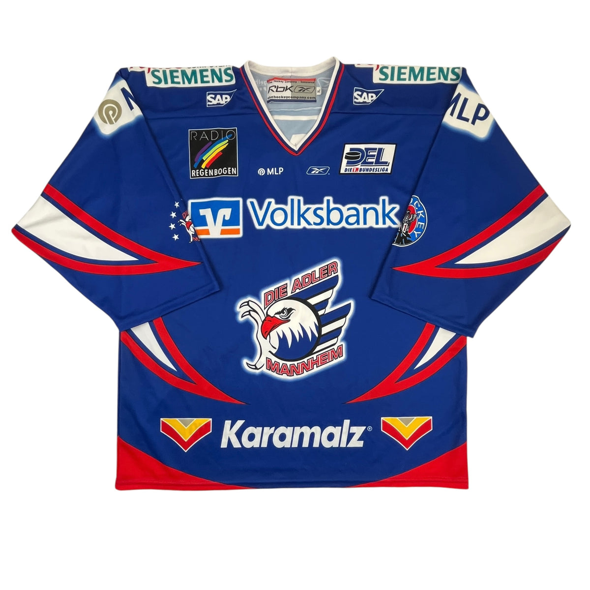 REEBOK ADLER MANNHEIM NATHAN ROBINSON „team signed“ 2005/2006 alternate Jersey