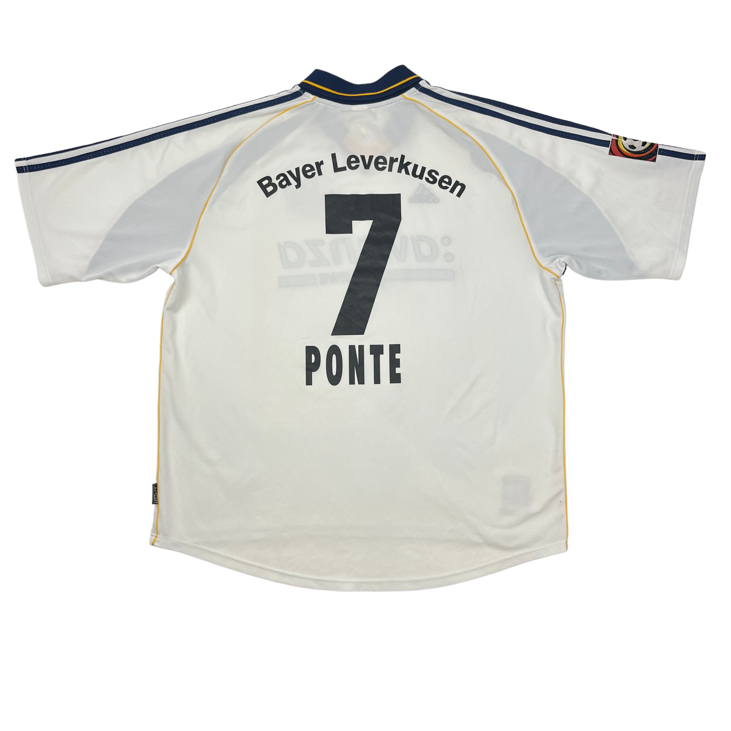 01728 Adidas Bayer 04 Leverkusen Robson Ponte 2000-2001 Away Jersey