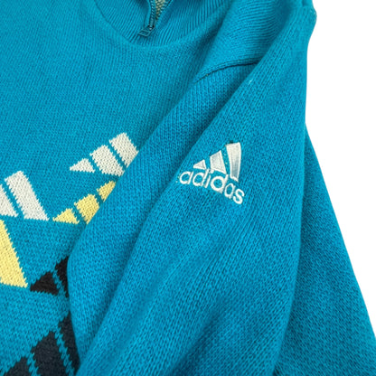 Adidas 90s 1/4 Zip Turtleneck Knitted Sweater