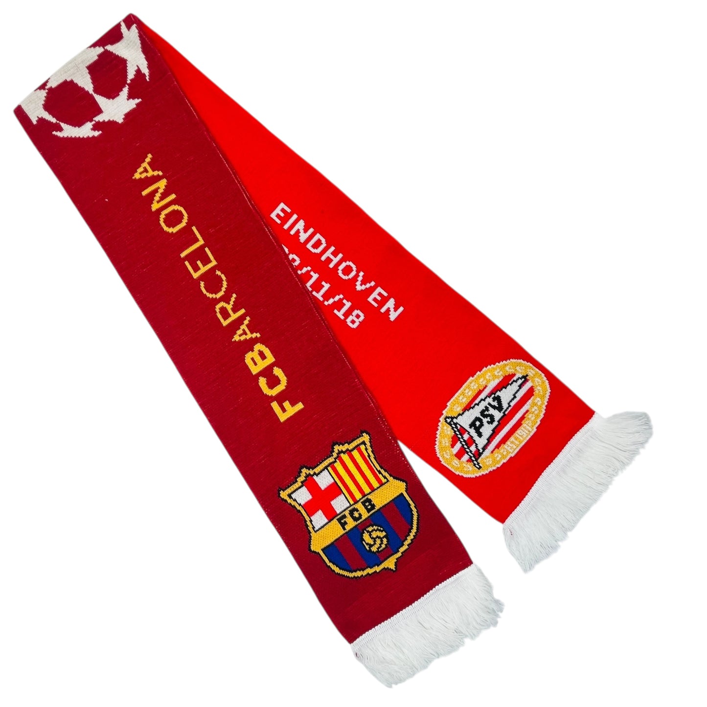 03194 PSV Eindhoven vs FC Barcelona 2018 Champions League Fan Scarf