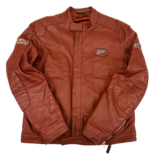 02227 Puma y2k „Racing“ Leather Jacket