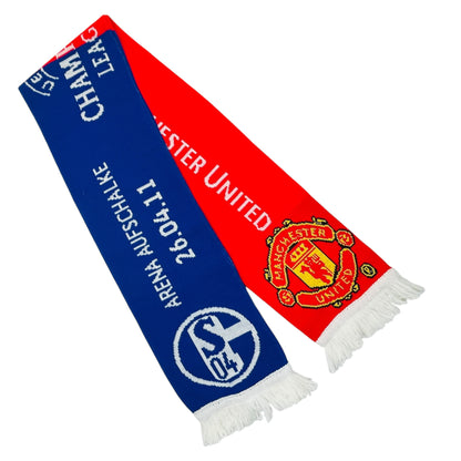 Offical Schalke 04 vs Manchester United 2011 Champions League Fan Scarf