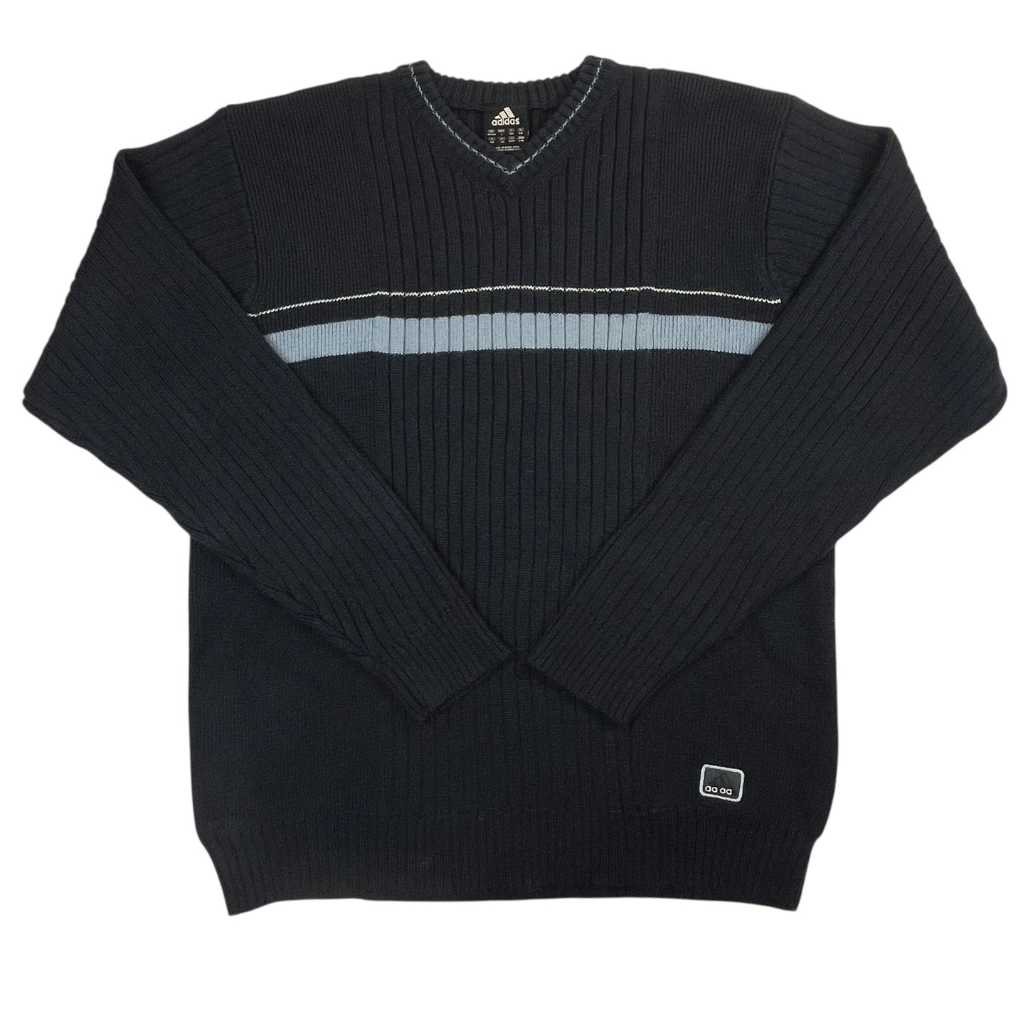 Adidas 2000s V-Neck Knitted Sweater