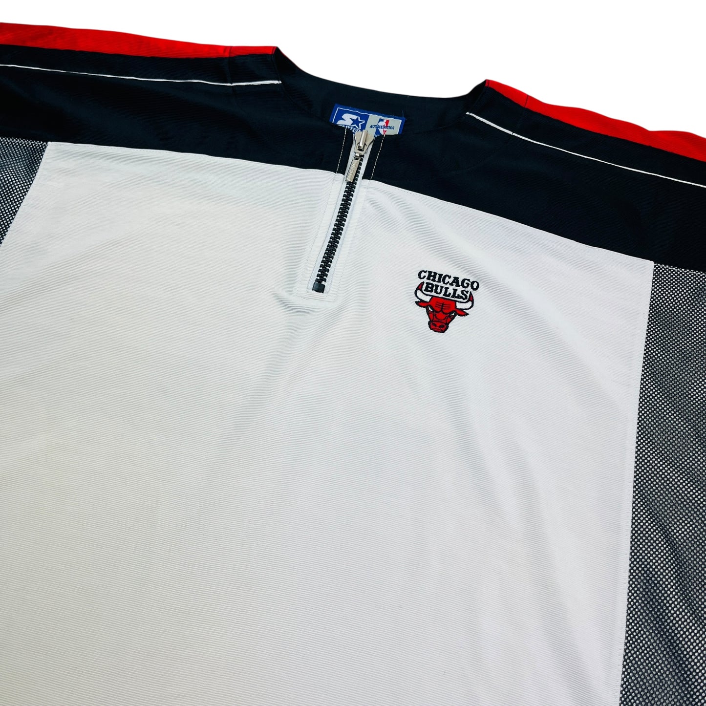 STARTER Chicago Bulls 90s Warmup 1/4 Zip Jersey