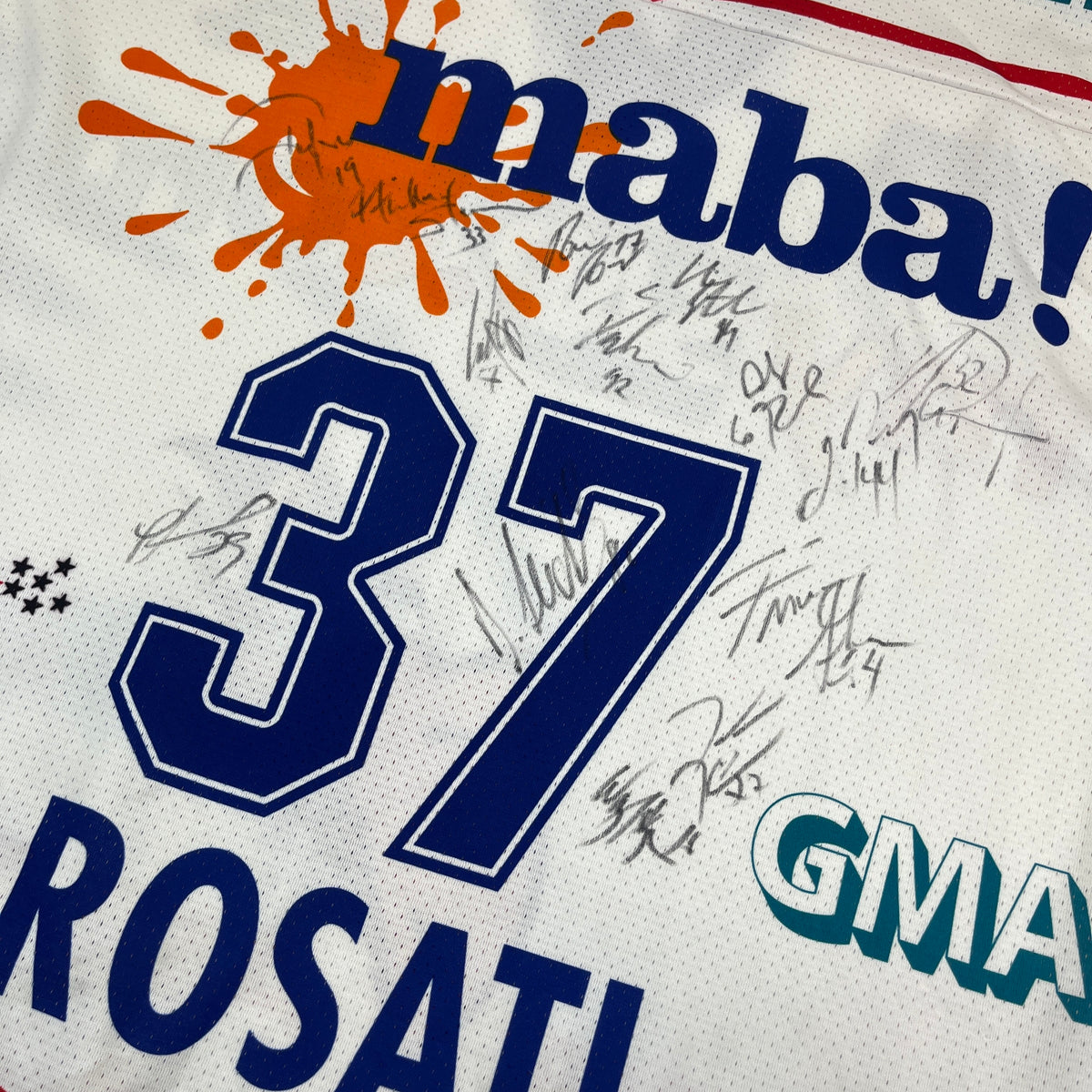 EWALD ADLER MANNHEIM Mike Rosati „team signed“ 2001/02 Icehockey Jersey.