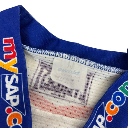EWALD ADLER MANNHEIM Mike Rosati „team signed“ 2001/02 Icehockey Jersey.