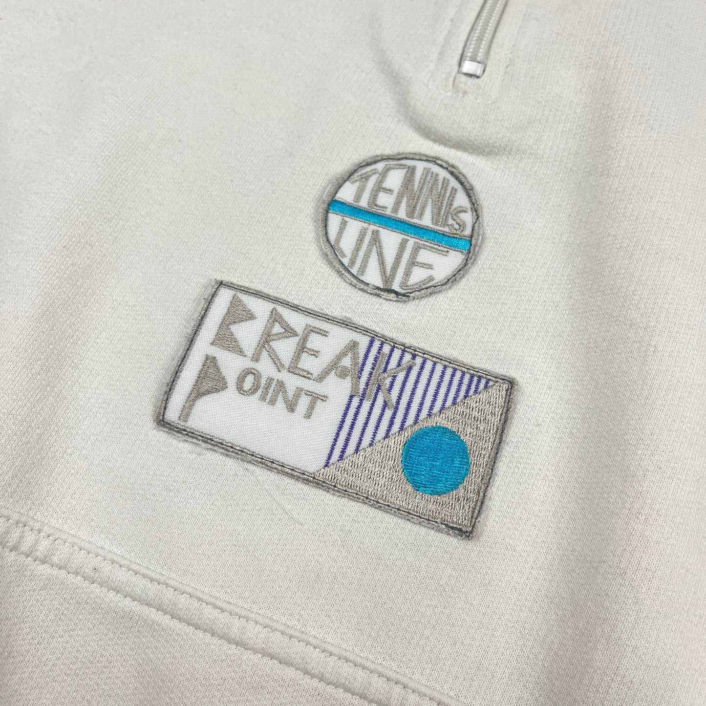 02654 Adidas 90s Break Point Tennis 1/4 Zip Sweater