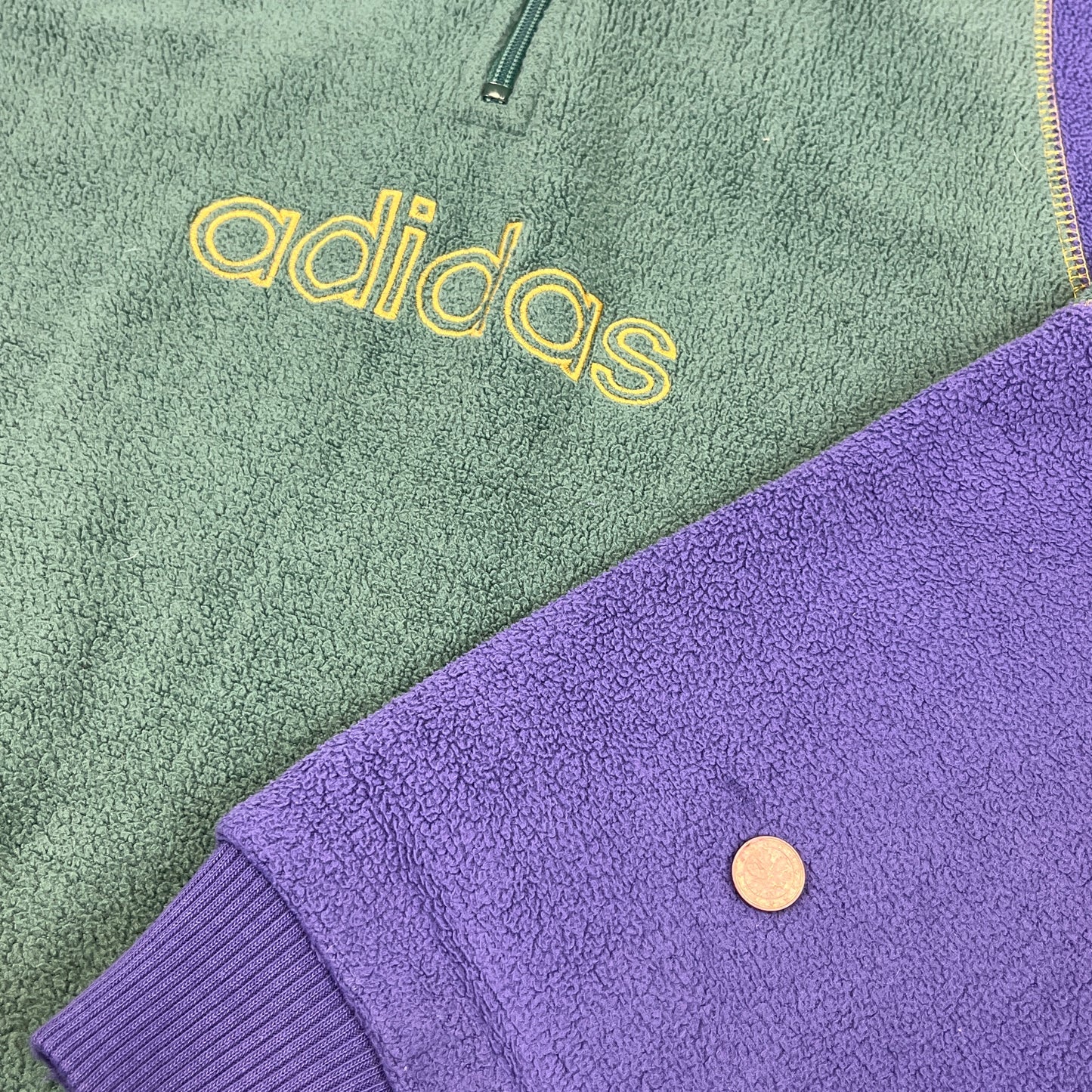 02224 Adidas 90s Fleece 1/4 Zip Sweater