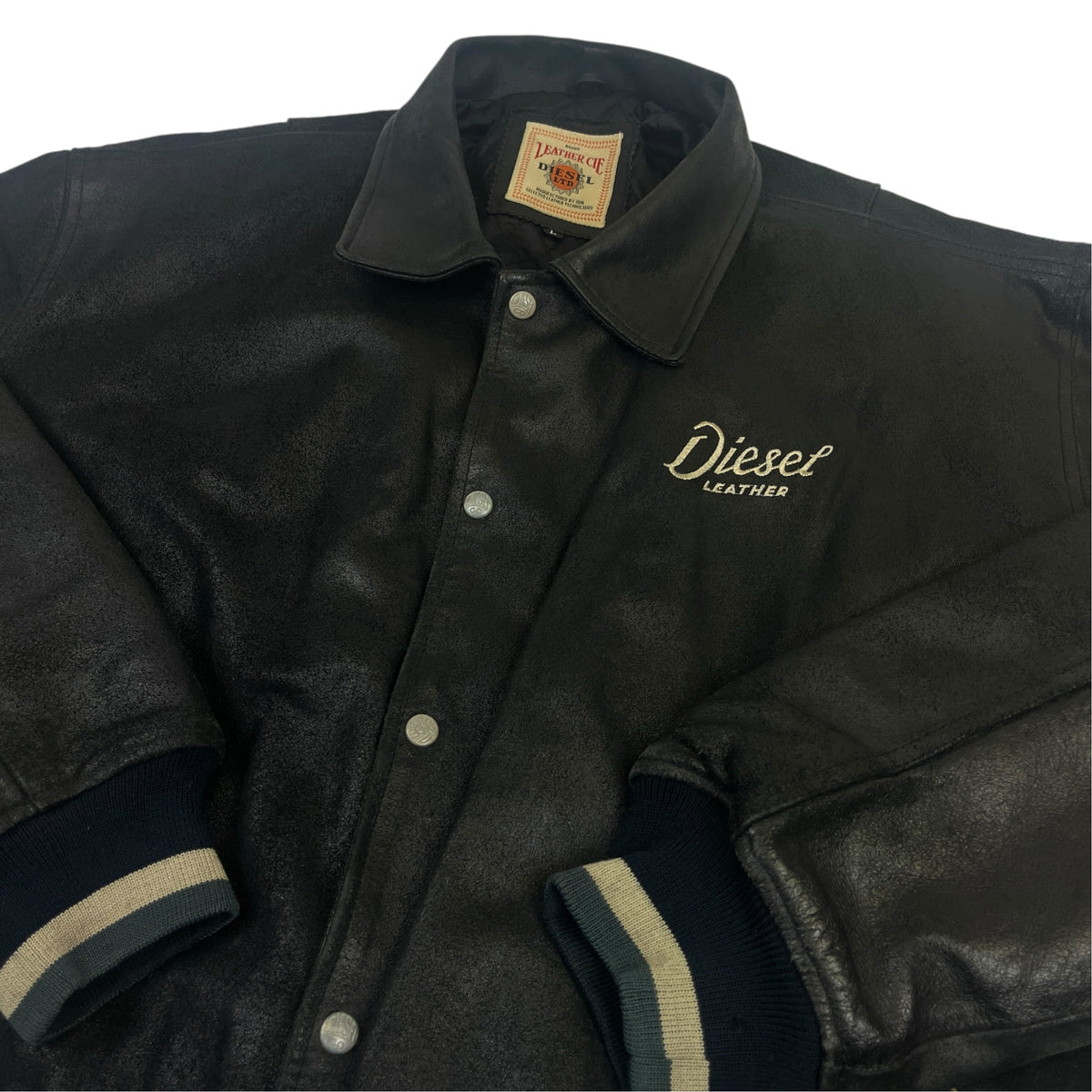 DIESEL 90s LEATHER College Jacket