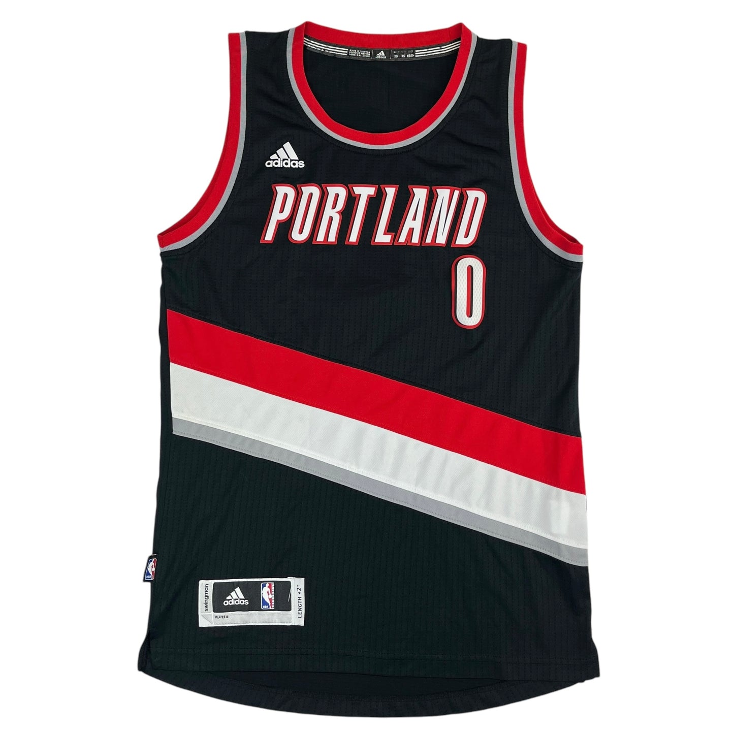 02526 Adidas Portland Trailblazers Damian Lillard Jersey