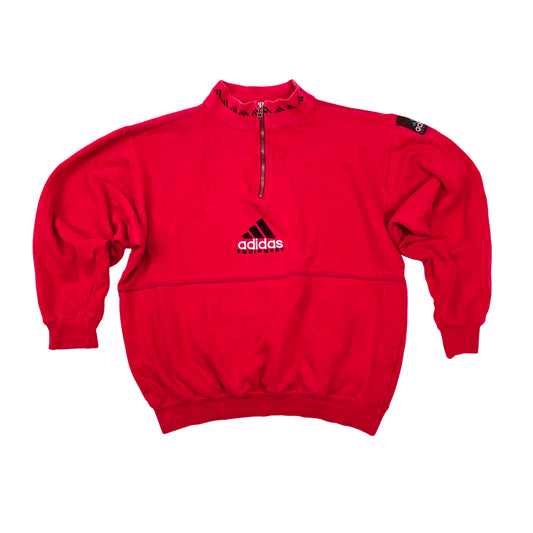 0761 Adidas Vintage Equipment 1/2 Zip Sweater