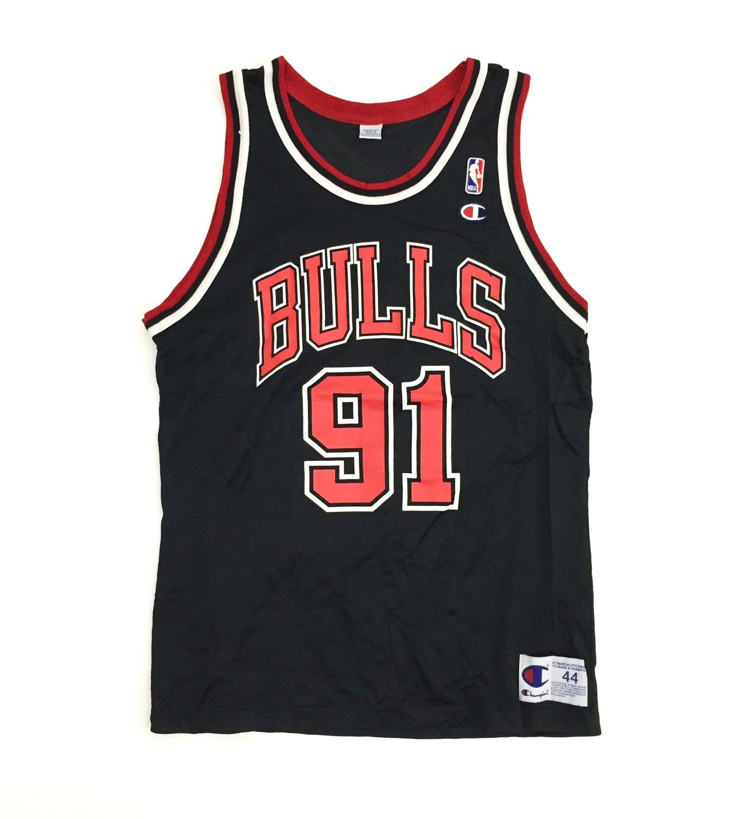 0152 Champion Chicago Bulls Rodman Vintage Jersey