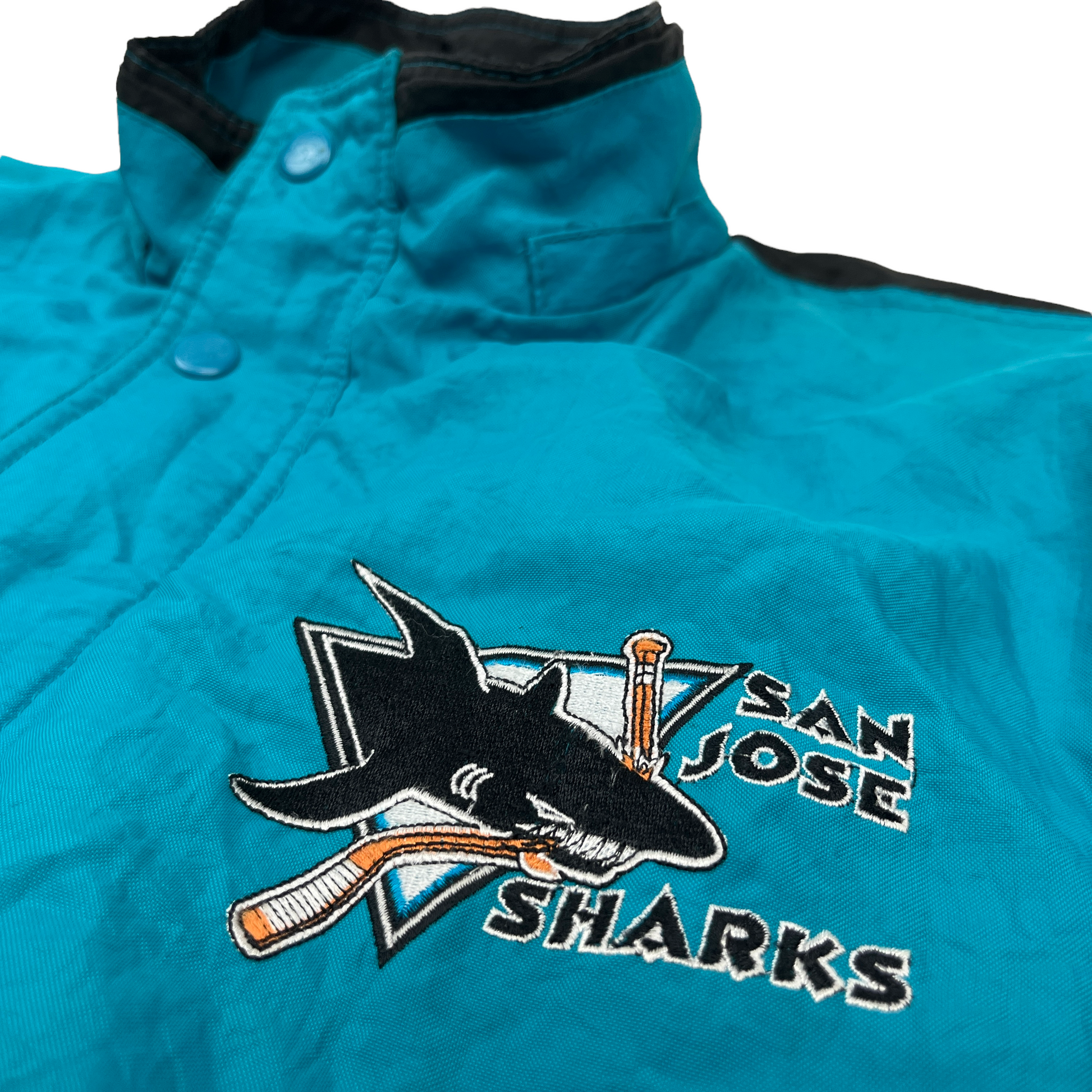 VTG SAN JOSE SHARKS HOCKEY JERSEY BY STARTER, Men's Fashion