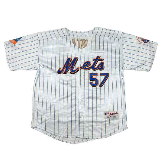 0921 Majestic NY Mets Johan Santana Baseball Jersey