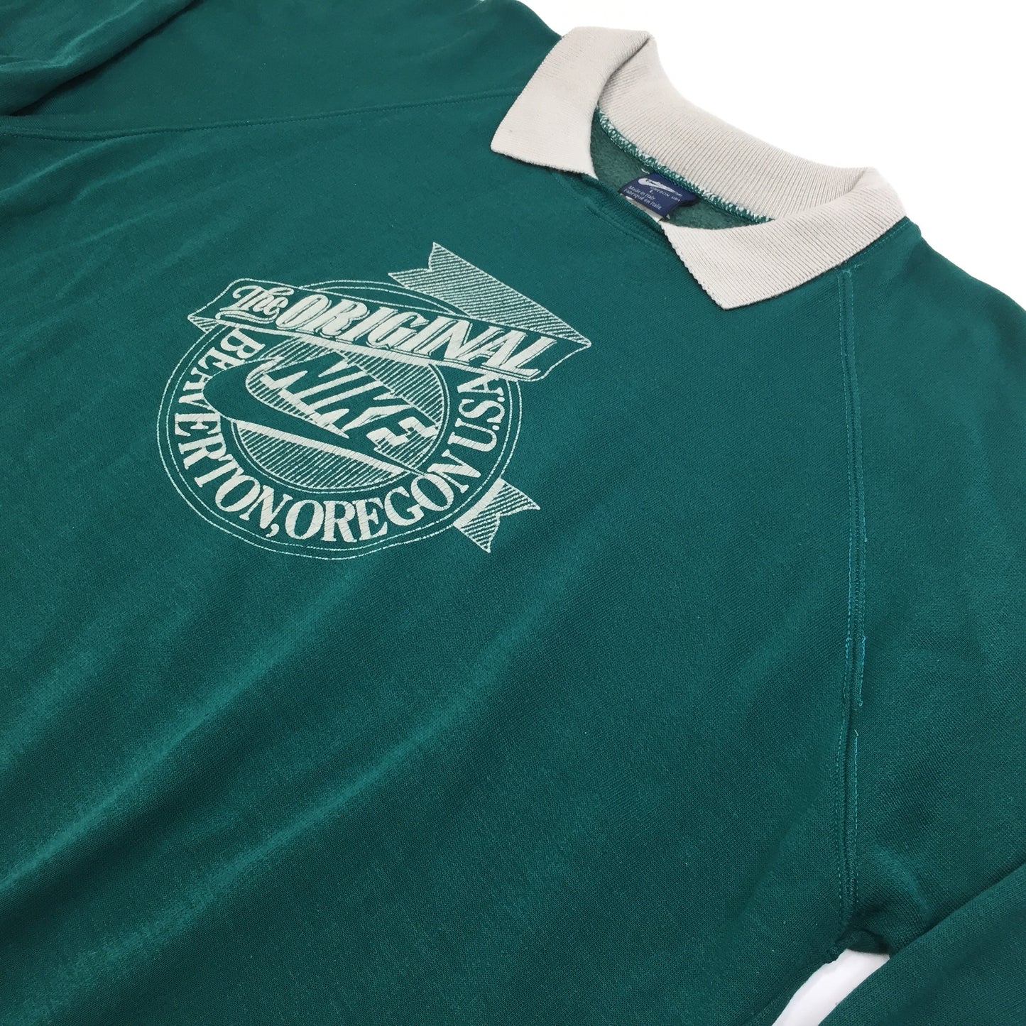 0313 Nike Vintage 80s Beaverton Logo Sweater Blue Tag