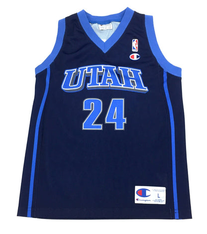 0414 Champion Vintage Utah Jazz Lopez Jersey
