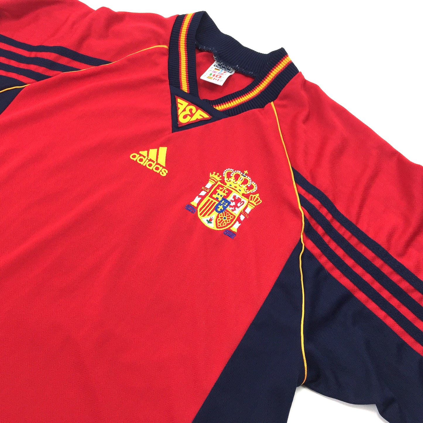 0501 Adidas Vintage Spain National Soccer Team Jersey 1998 Home